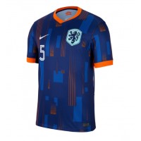 Netherlands Nathan Ake #5 Replica Away Shirt Euro 2024 Short Sleeve